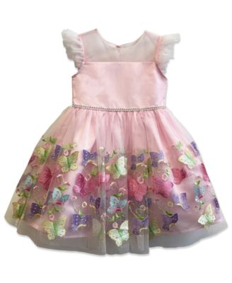 Baby Girls' Butterfly Embroidery Mesh Dress