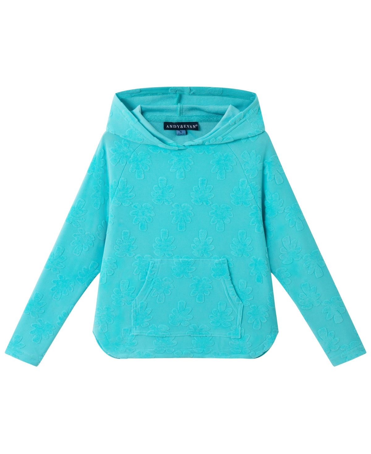 Andy & Evan Boys' 2T-5 Hooded Swim Cover-Up Pull-On Shorts, 2-Piece Set