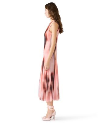 Juniors' Crew Neck Marene Mesh Dress