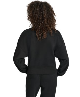 Women's Graffiti New York Logo Oversized Mock Neck Sweatshirt