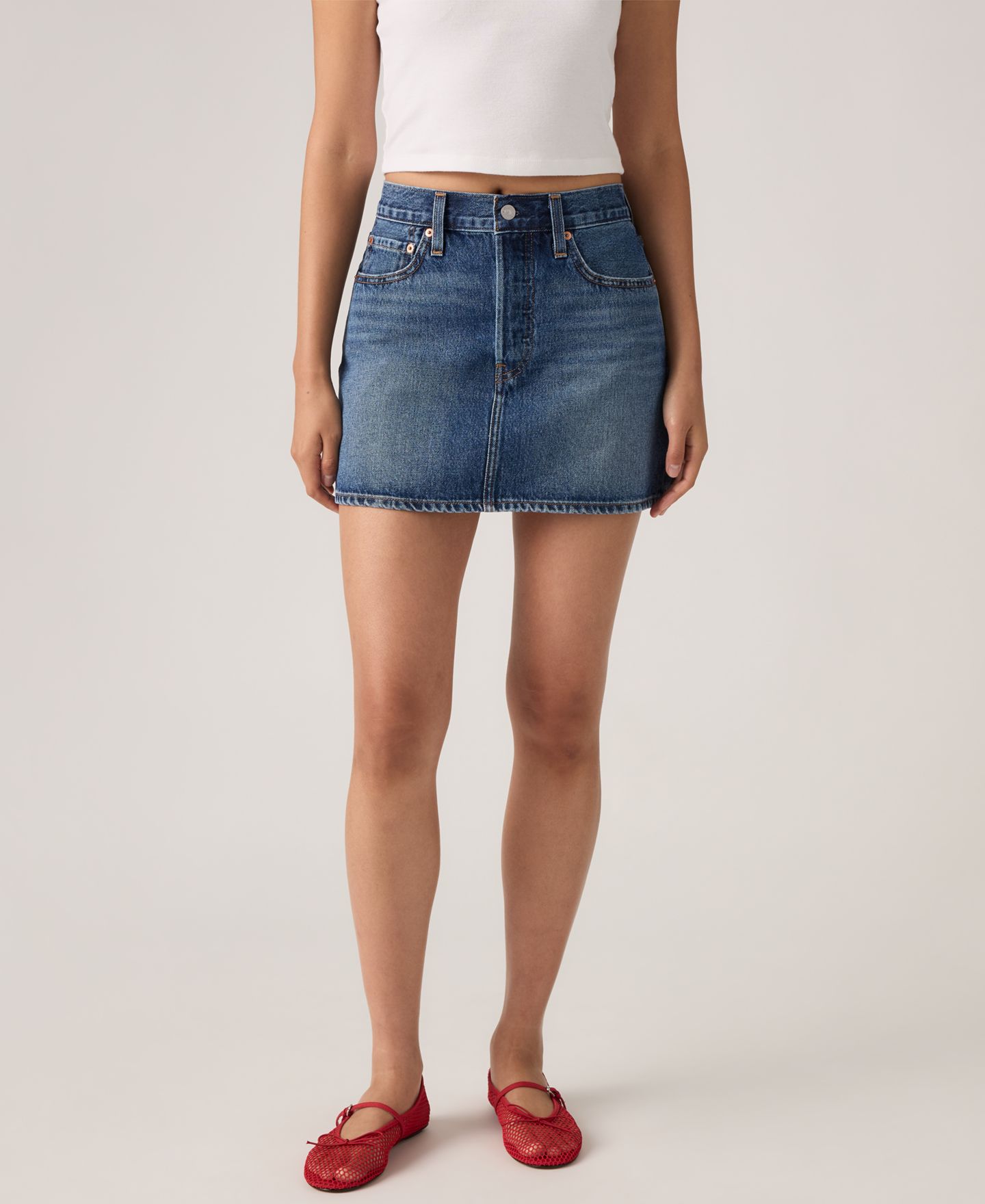 Женская юбка Levi's Premium Icon Cotton Denim Skirt, цвет: Beautiful Target Skirt — фото 4