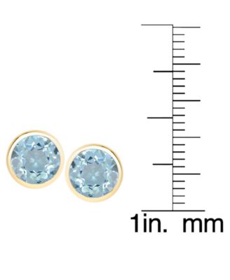 2-Piece Amethyst (2.60 ct. t.w.) and Round Bezel Necklace and Stud Earrings Set in 14k Gold Over Sterling Silver (Also Available in Garnet, Blue Topaz)