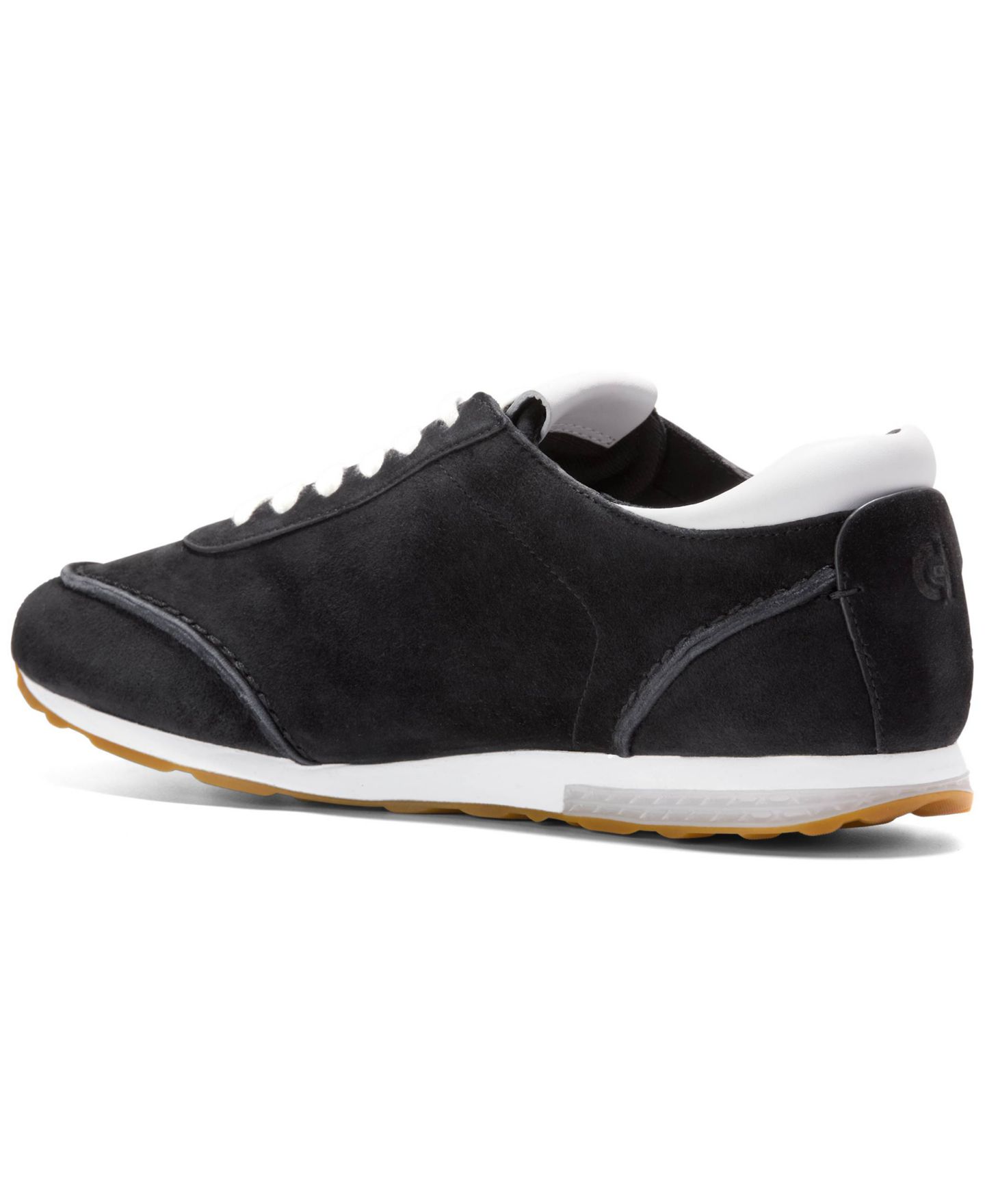 Женские кроссовки Cole Haan Runner Energyweave Lace-Up, цвет: Чёрный замшевый / Кожаный — фото 5