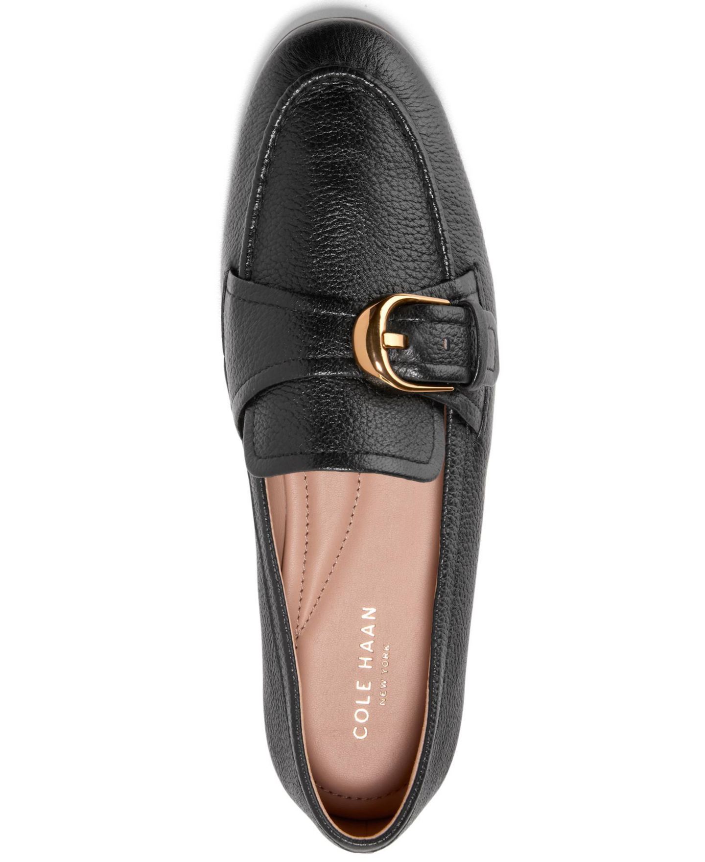 Женские туфли Cole Haan Grand Ambition Alette Slip-On Buckle, цвет: Чёрный кожаный — фото 4
