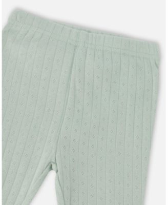 Baby Girls Muslin Tunic and Pointelle Leggings Set