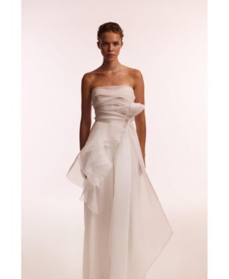 Womens Dreamy off-shoulder blouse with meringue flounces