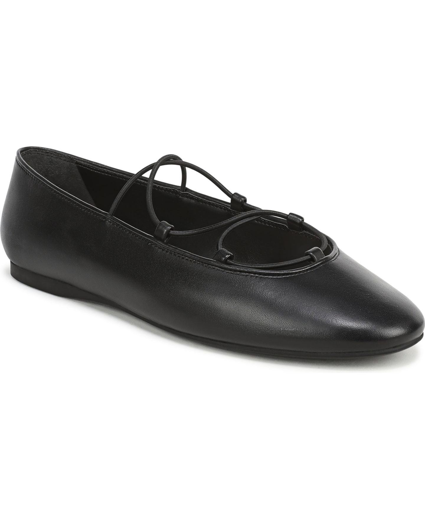 Женские балетки Franco Sarto Delira с круглым носом, цвет: Чёрный кожаный — фото 1