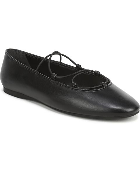 Женские балетки Franco Sarto Delira с круглым носом, цвет: Чёрный кожаный