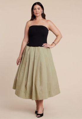 Women's Strapless Combo Dress
