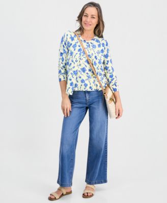 Petite Poetic Floral Feminine Tank Sweater