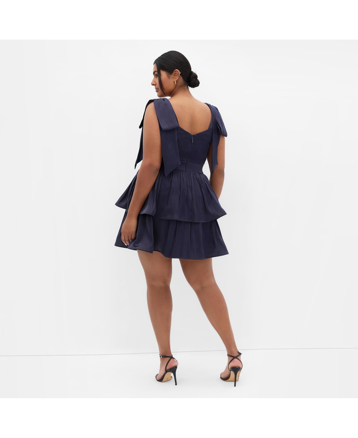 City Chic Women's Plus Betty Bow Mini Dress