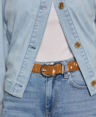 All Day Rawhide Golden Buckle Belt