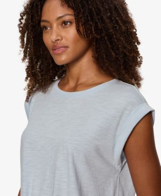 Women's Knot-Front Crew Neck Muscle Tee