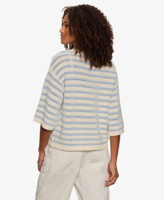 Women's Elle Bell-Sleeve Crew Neck Sweater T-Shirt