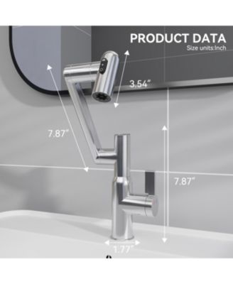 Kitchen Faucet with Pull Down Sprayer, High Arc 360&deg; Swivel Brushed Nickel, 3-Mode Spray Head, for Farmhouse Modern Laundry Rv Bar