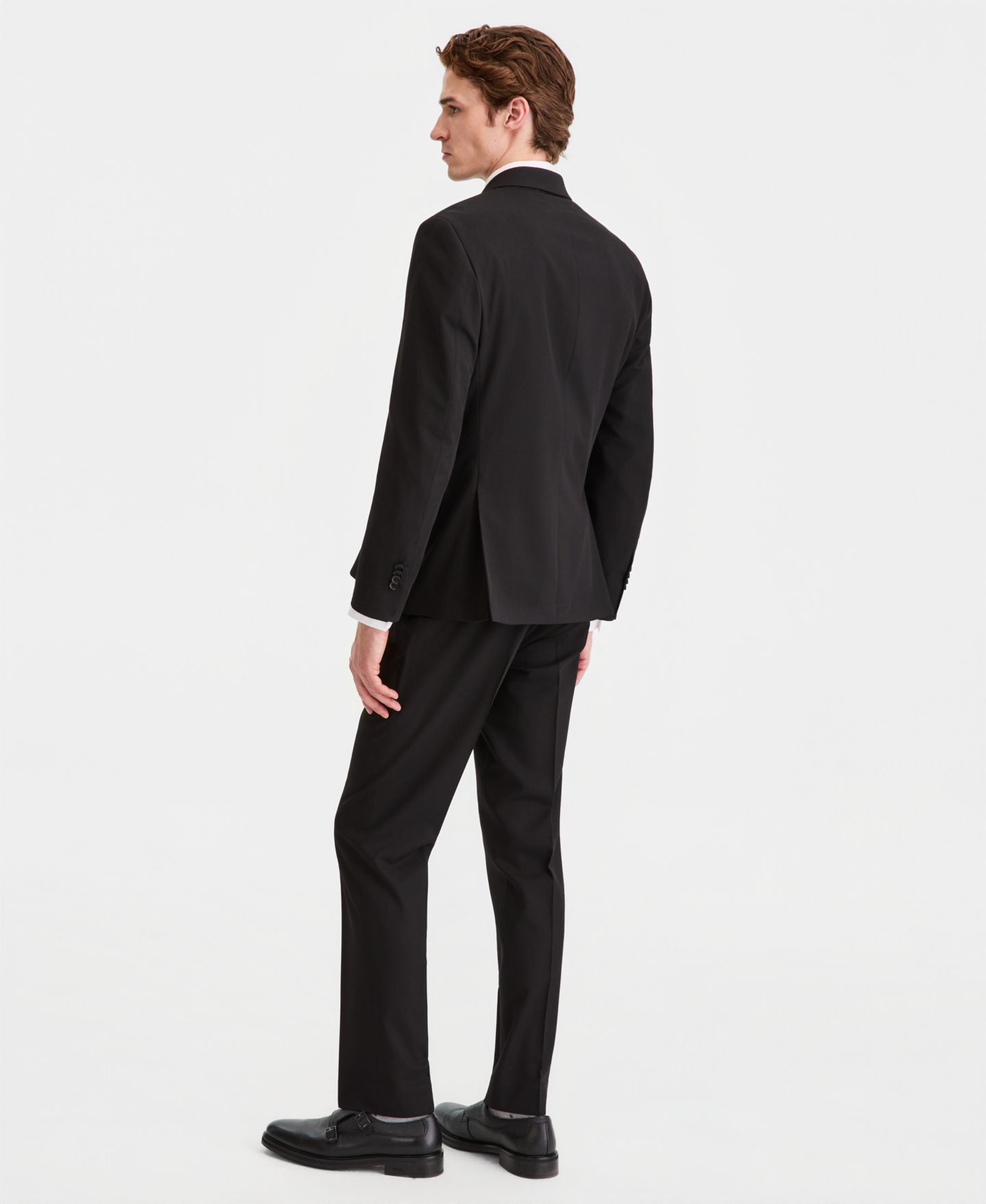 Мужские комплекты Kenneth Cole Reaction Double-Breasted Slim-Fit 2-Piece Suit, цвет: Чёрный, вариант 1 — фото 6