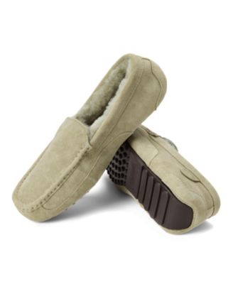 Fireside By Dearfoams Men's Melbourne Genuine Shearling Moccasin Slipper