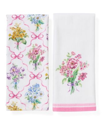 Bouquet Ribbon Kitchen Towels, Set of 2