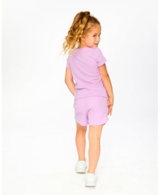 Big Girls Crinkle Jersey T-Shirt Lilac