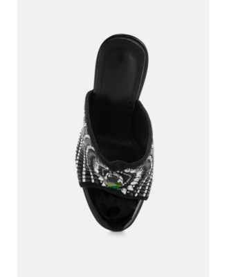 Women's Boska Metallic Slip On Stiletto Heels