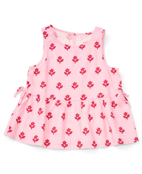 Топ CeCe Sleeveless Peplum для девочек, цвет: Розовый