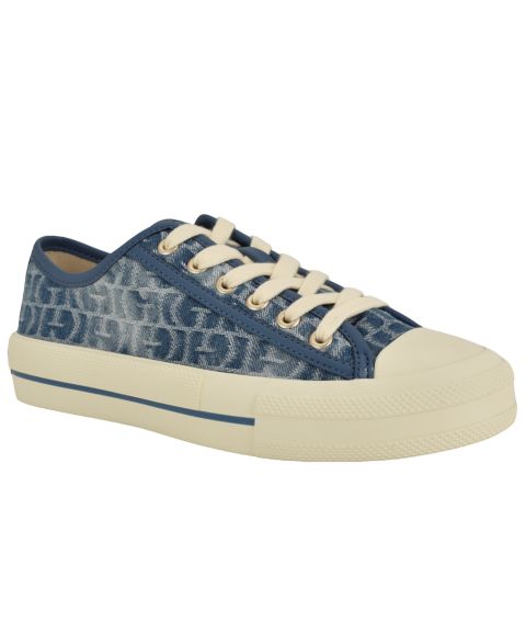 Женские кроссовки GUESS Carey Jacquard Logo Lace-Up, цвет: Синий джинсовый