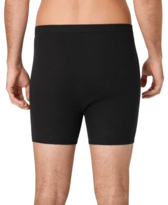Men's Ultimate Solid Cotton Boxer Briefs, 4-Pack