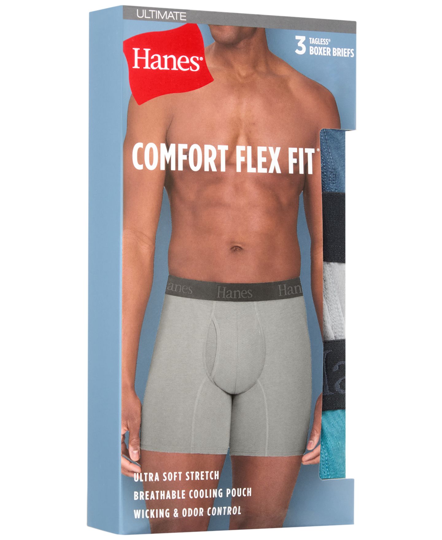 Трусы-боксеры Assorted для мужчин, 3 шт. — Hanes, цвет: Assorted Colors — фото 7