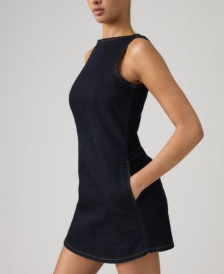 Women's Boat Neck Denim Dress