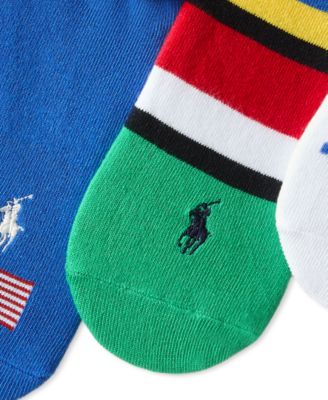 Women's Multi Flag Liner Socks, 3-Pack