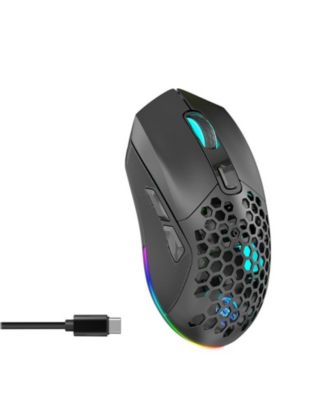 Dual-Mode Wireless Gaming Mouse, 2.4G + Bluetooth 5.1, 6 Adjustable DPI 800-4800, RGB Backlit