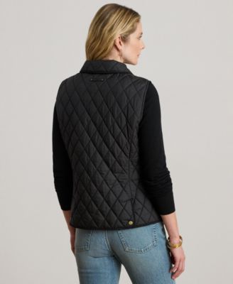Women's Crest Patch Diamond Quilted Vest