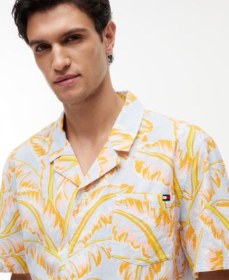 Men's Short-Sleeve Floral Print Woven Shirt