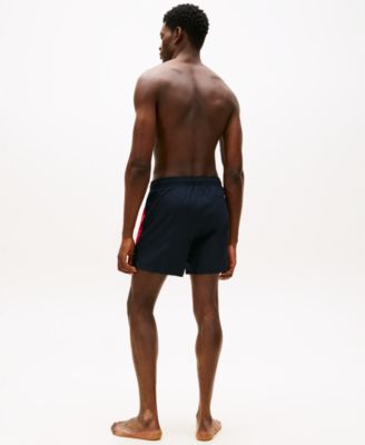 Men's Medium Drawstring Logo Flag Swim Trunks