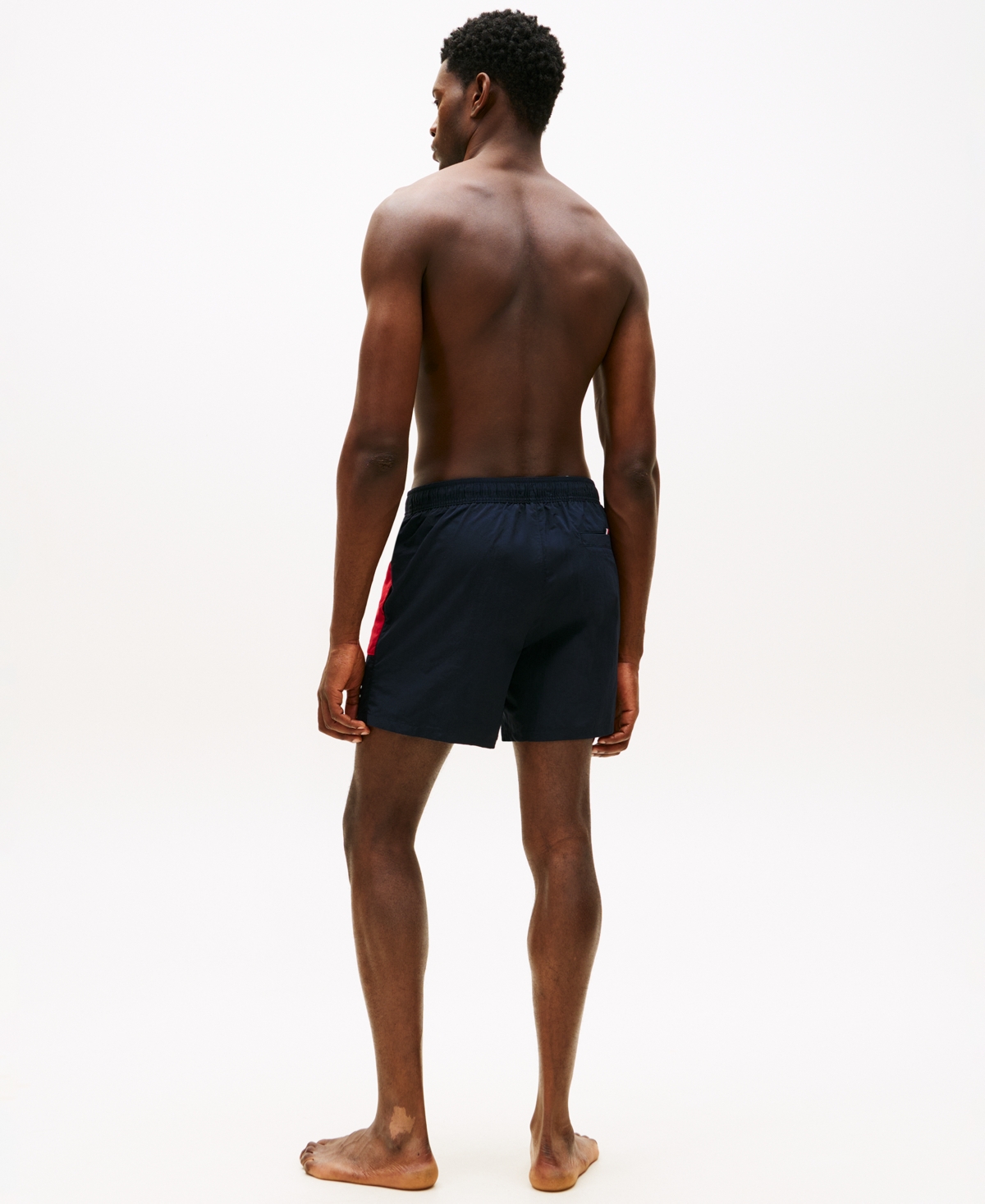 Tommy Hilfiger Men's Medium Drawstring Logo Flag 5" Swim Trunks