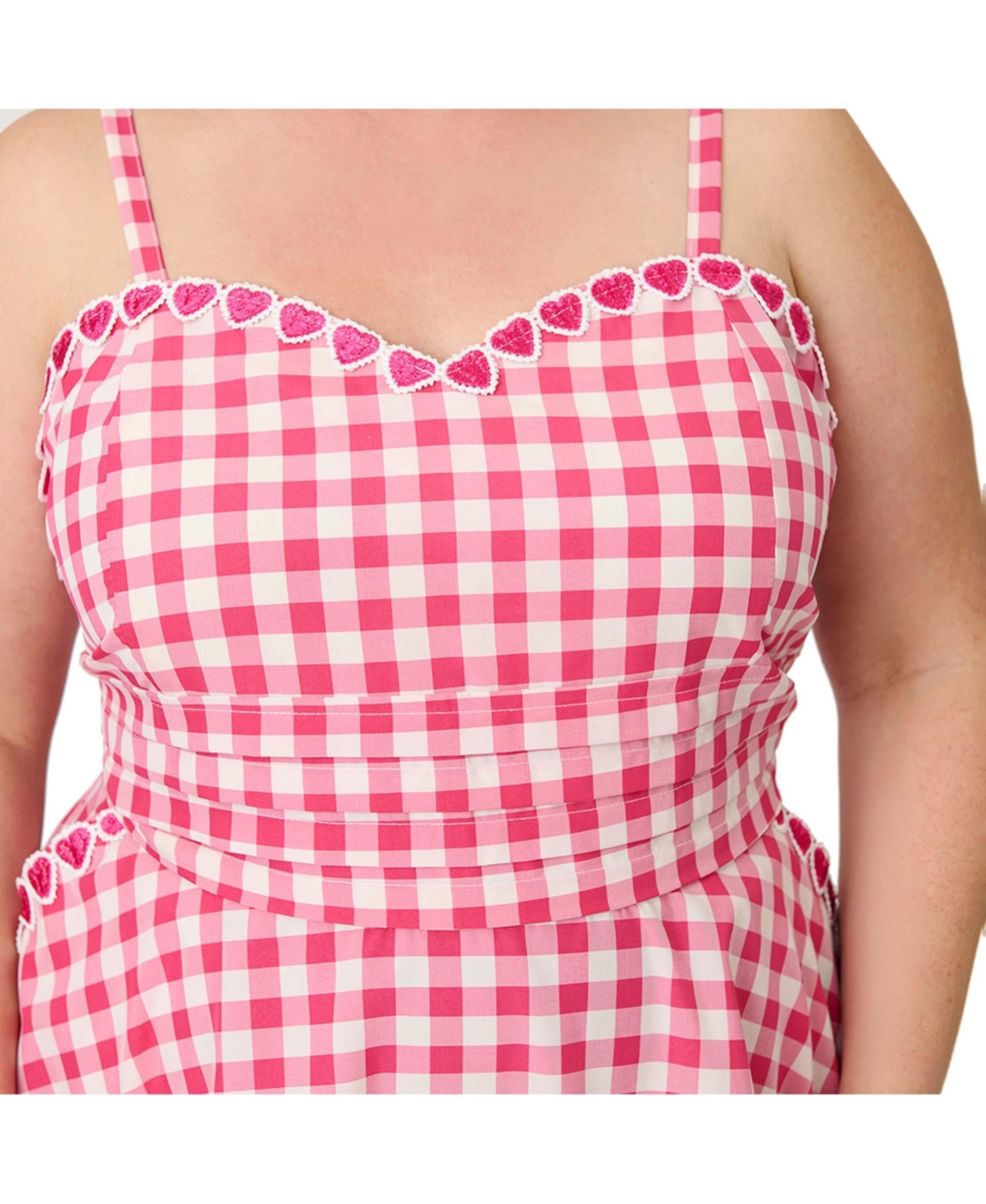 Unique Vintage Plus 1950s Sleeveless Cotton Flare Dress