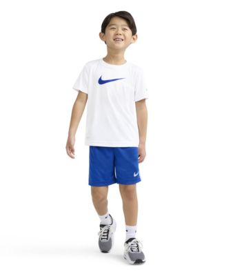 Boys' 4-7 Dri-FIT Swoosh T-Shirt and Shorts, 2-Piece Set