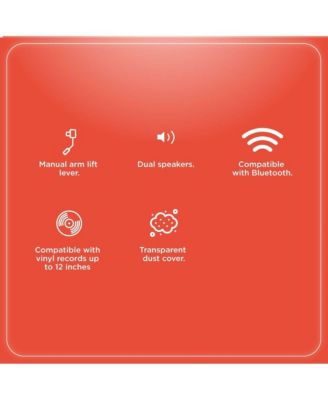 RadioShack Retro Classic Turntable - 3-Speed Vinyl Record Player, Bluetooth Input & Output, Speakers Included 4001797