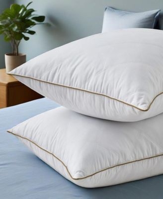 Medium Firm Diamond Quilted Feather 2-Pack Pillows, Queen