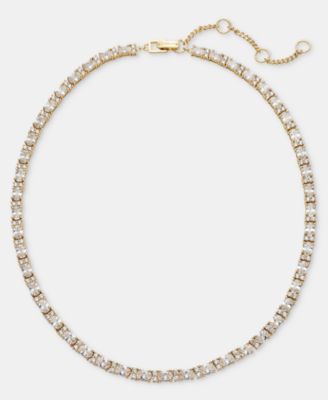 Cubic Zirconia Collar Necklace, 16" + 3" extender