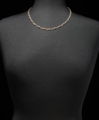 Cubic Zirconia Collar Necklace, 16" + 3" extender