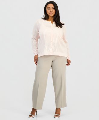 Plus Size Sequin Cardigan Sweater