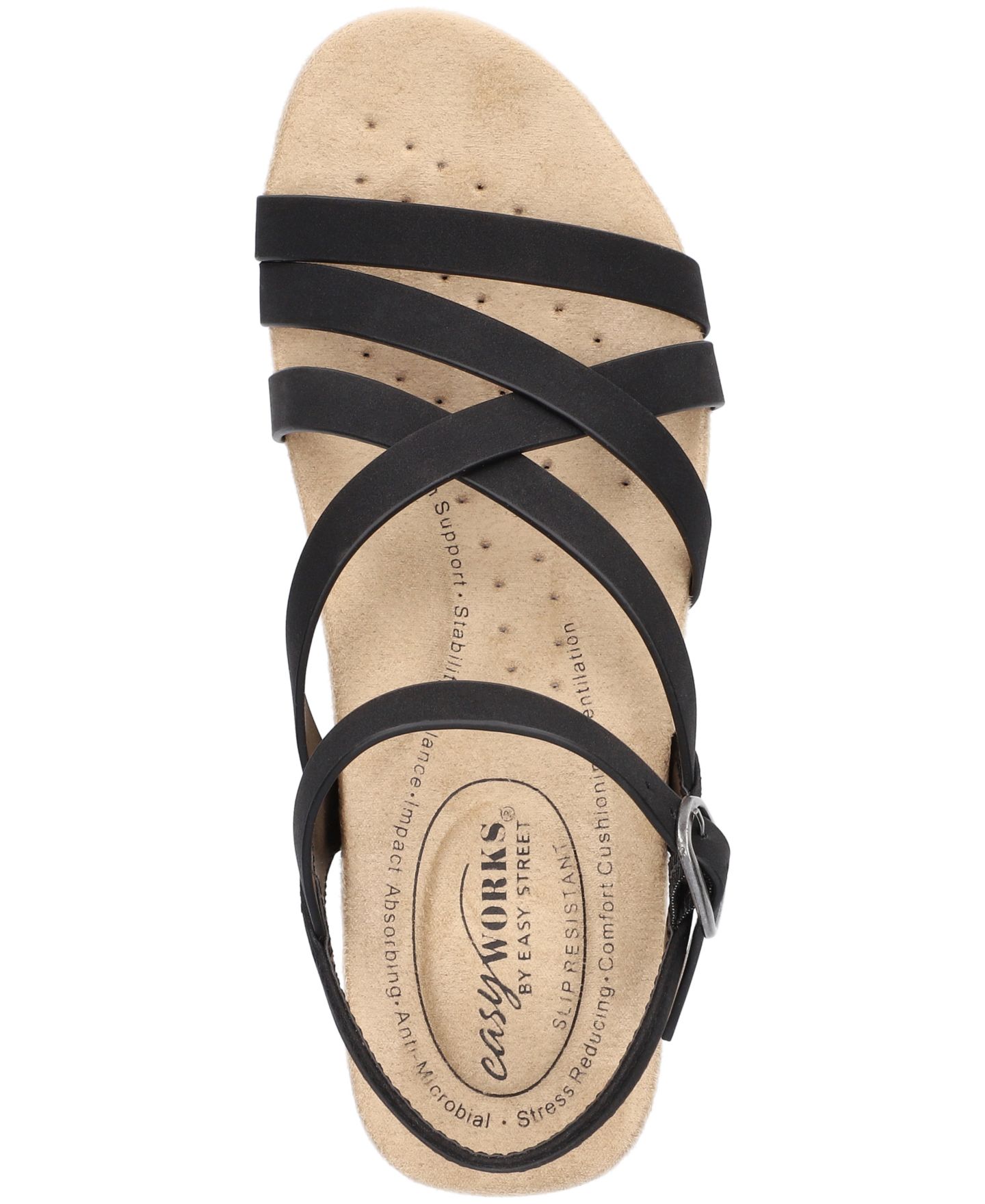 Женские сандалии Easy Street Monroe Open Toe Dress Sandals, цвет: Чёрный — фото 4