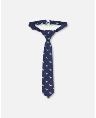 Boy Neck Tie Blue Dino Print - Toddler|Child