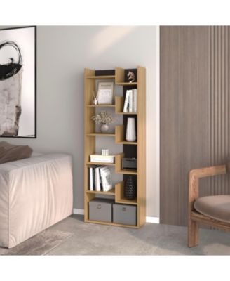 Perry Bookcase in Melamine with Open Storage