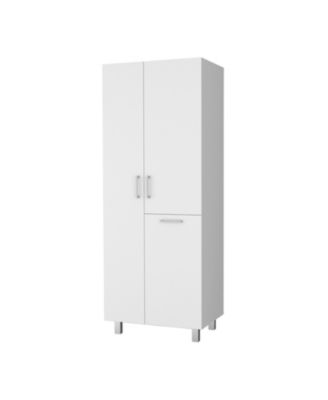 The Mirage Modern Storage Cabinet with 2 Doors, 1 Drawer, and Metal Legs,Perfect for Organizing Bathrooms,Laundry Rooms, and Common Areas