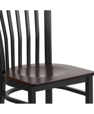 School House Back Metal Restaurant Dining Chair