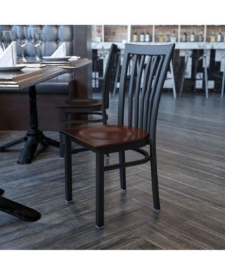School House Back Metal Restaurant Dining Chair
