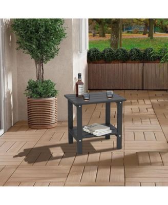 Double Layer Outdoor Side Tables  HDPE  Allweather  Adirondack Table