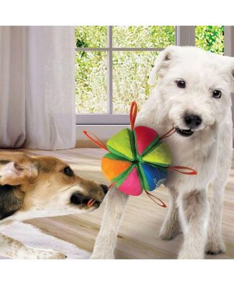 Interactive Dog Toy: Treat Dispensing Ball & Chew Toy, Durable Latex Wedge Shape for Mental Stimulation and Play